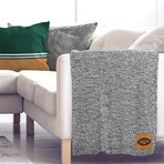 Two Tone Cable Knit Blanket // New York Jets