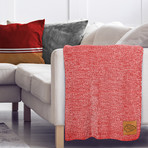 Two Tone Cable Knit Blanket // Kansas City Chiefs