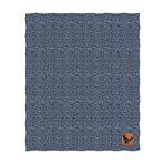 Two Tone Cable Knit Blanket // Houston Texans