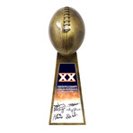 1985 Chicago Bears // Signed Football World Champion 15" Replica Trophy // Gold // 6 Signatures