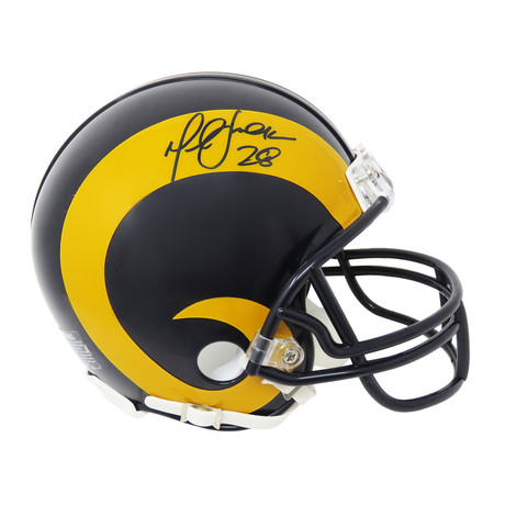 Marshall Faulk // St. Louis Rams // Signed T/B Riddell Mini Helmet
