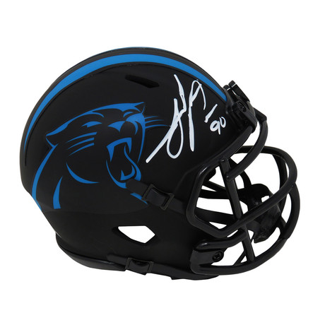 Julius Peppers // Carolina Panthers // Signed Riddell Mini Helmet // Matte Black