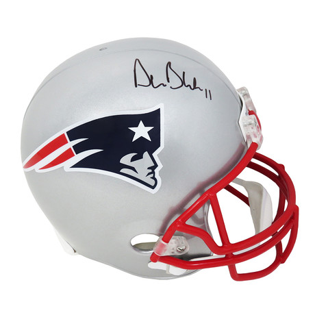 Drew Bledsoe // New England Patriots // Signed Riddell Full Size Replica Helmet