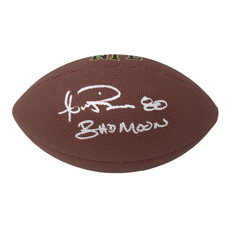 Andre Rison // Signed Wilson Full Size NFL Football // w/ "Bad Moon" Inscription