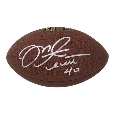 Mike Alstott Signed Wilson Super Grip Full Size NFL Football