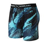 Tighe Moisture Wicking Boxer Brief // Black + Blue (M)