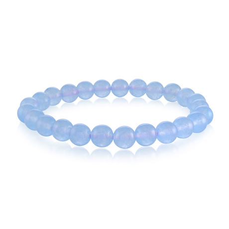 Tiger Eye Bracelet // 8mm // Light Blue (S)