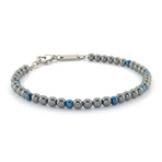 Hematite Beaded Bracelet // Gray