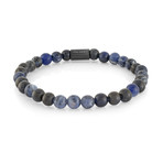 Sodalite Beaded Bracelet // 6mm // Blue