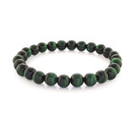 Tiger Eye Stretch Beaded Bracelet // 8mm // Green (M)