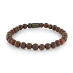 Jasper Beaded Bracelet // 6mm // Brown