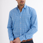 Paulo Shirt // Light Blue + White Checked (Large)