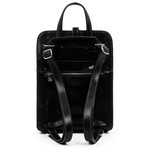 Clarissa // Women's Convertible Leather Backpack (Black)
