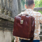 A Brief Story Of Time // Leather Backpack // Black (Brown)