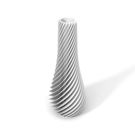 3d Printed Spiral Vase // White