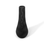 3d Printed Wave Vase // Black