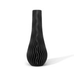 3d Printed Wave Vase // Black