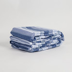 Modernist Flannel Sheets // Blue Stripe (Full)