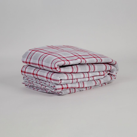 Modernist Flannel Sheets // Red Plaid (Full)