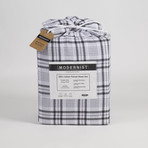 Modernist Flannel Sheets // Grey Plaid (Full)