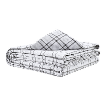 Flannel Duvet Cover // Grey Plaid (Single)