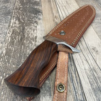 Hand Crafted Damascus Fire Bowie // Medium