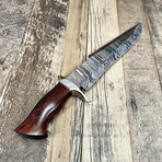 Hand Crafted Damascus Fire Bowie // Large