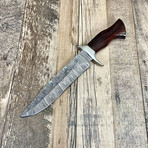 Hand Crafted Damascus Twist Bowie// Medium