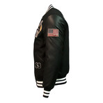 Bulldog Varsity Jacket // Black (XL)
