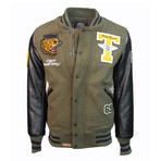 Tiger Varsity Jacket // Olive (L)