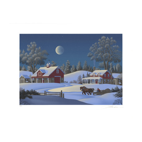 Jim Buckels  // Winterset Farm  // 1988 Serigraph  // SIGNED