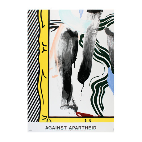 Roy Lichtenstein  // Against Apartheid  // 1983 Lithograph