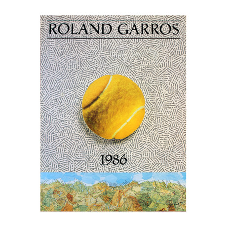 Jiri Kolar  // Roland Garros French Open  // 1986 Offset Lithograph