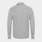 Mirena Button Full Zip Shirt // Gray (S)