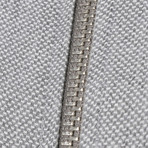 Mirena Button Full Zip Shirt // Gray (S)