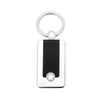 Montblanc Meisterstück Stainless Steel + Leather Key Fob // 114562