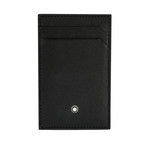 Montblanc Sartorial Leather + Stainless Steel Money Clip Card Holder // 113643