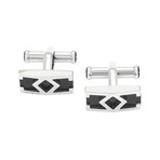 Montblanc Silver Stainless Steel + PVD Cufflinks // 114766