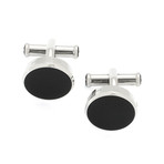 Montblanc Silver Stainless Steel + PVD Cufflinks // 114784