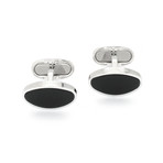 Montblanc Onyx + Stainless Steel Cufflinks // 116642