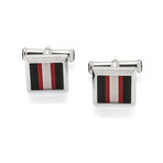 Montblanc Urban Spirit Stainless Steel + Lacquer Cufflinks // 118595