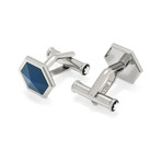 Montblanc Sartorial Stainless Steel + Onyx Cufflinks // 118600