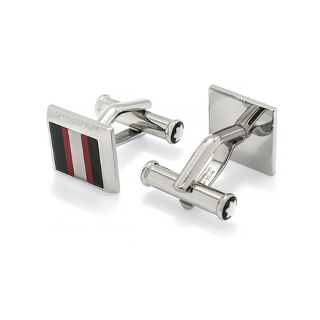 Montblanc Urban Spirit Stainless Steel + Lacquer Cufflinks // 118595