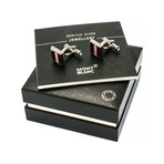 Montblanc Urban Spirit Stainless Steel + Lacquer Cufflinks // 118595