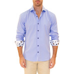 Oscar Long Sleeve Button Up Shirt // Blue (L)