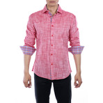 Lim Long Sleeve Button Up Shirt // Red (S)