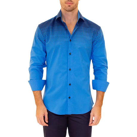 Milano Long Sleeve Button Up Shirt // Turquoise (XS)