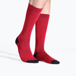 Cheer Socks // Pack of 3 // Big Stripe + Red + Small Stripe (US: 9)