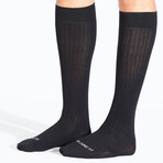 Professional V.I Socks // Pack of 3 // Black + Skulls + Black (US: 12)