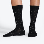 Professional V.I Socks // Pack of 3 // Black + Skulls + Black (US: 12)